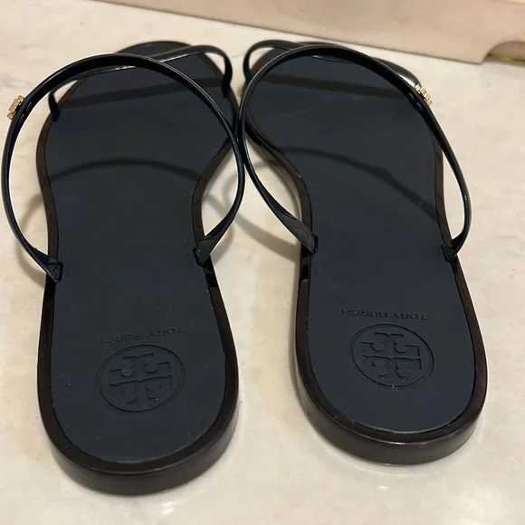 Tory Burch Women’s Navy Slip On Two Strap Jelly Slide Size 11 - Picture 4 of 9
